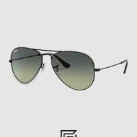 Ray Ban RB3025 AVIATOR LARGE 58 Sunglasses Unisex - BLACK_GREEN