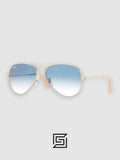 Ray Ban RB3026 AVIATOR XL Unisex - GOLD-BLUE