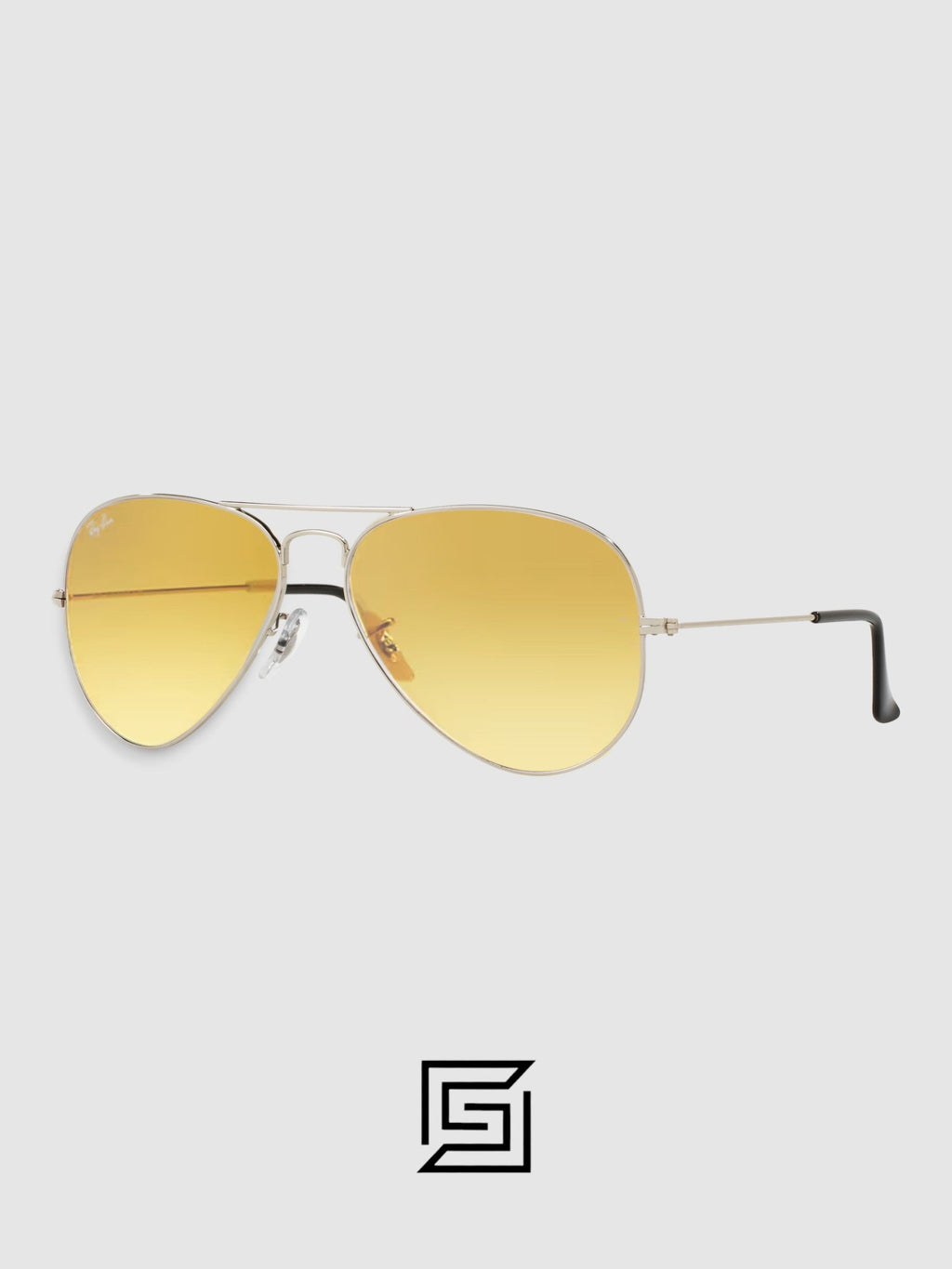 Ray Ban RB3025 AVIATOR MEDIUM 55 Sunglasses Unisex - silver_yellow
