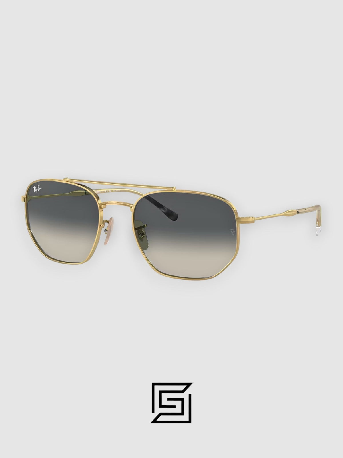 Ray Ban RB3707 Sunglasses Unisex - GOLD_GREY