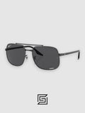 Ray Ban RB3699 Sunglasses Unisex - BLACK_BLACK