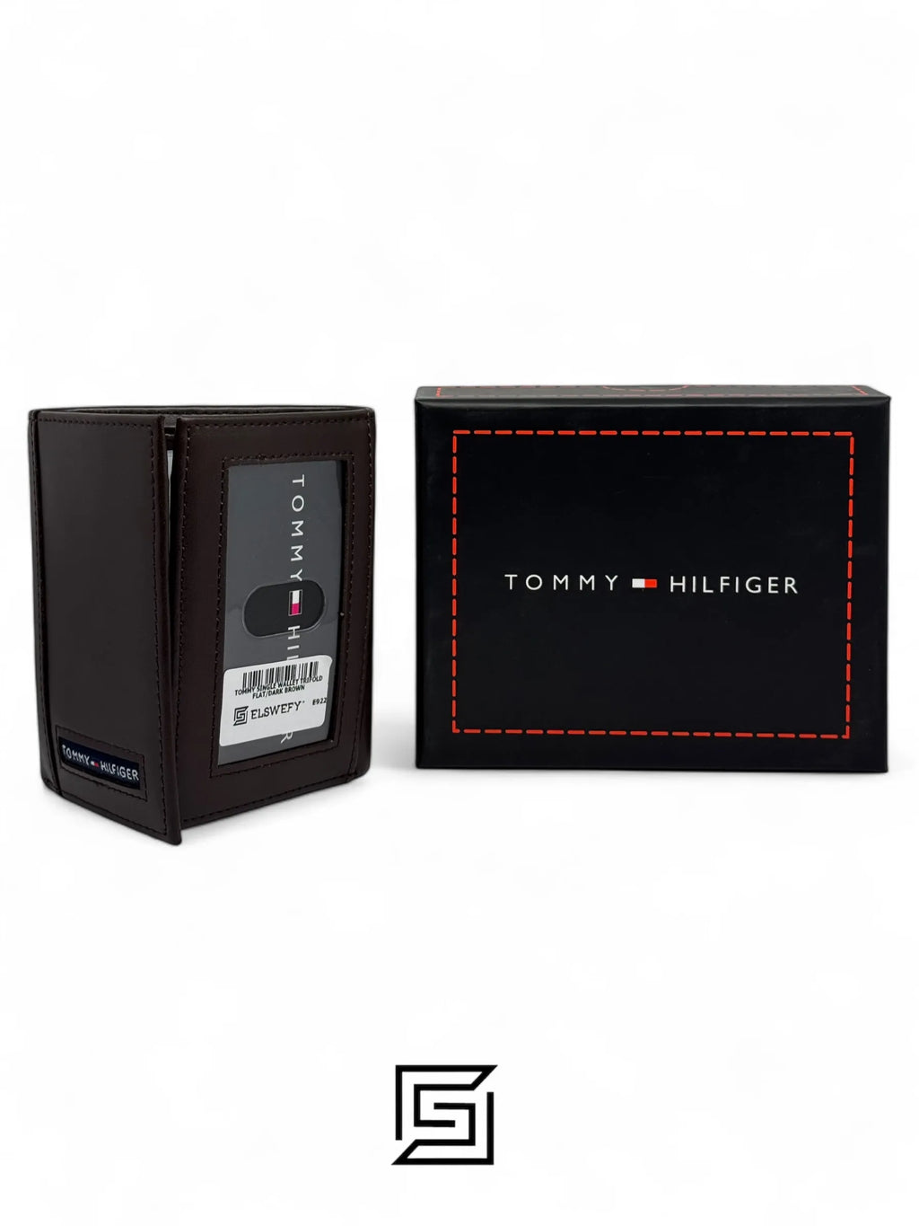 Tommy Hilfiger leather TOMMY SINGLE WALLET TRIFOLD FLAT/DARK BROWN