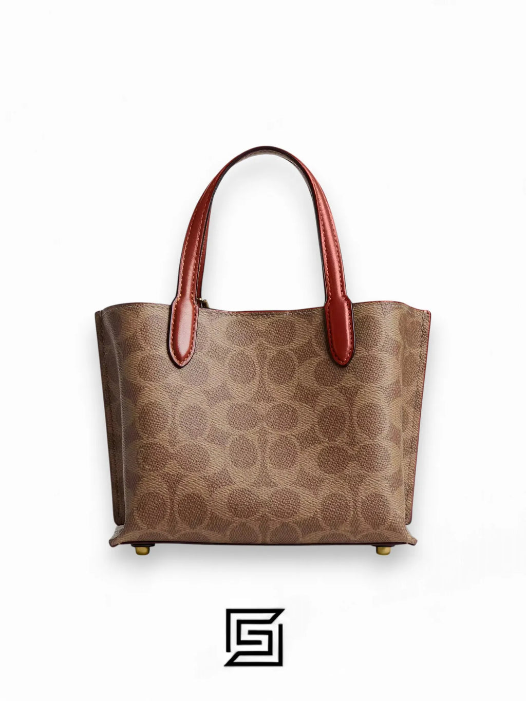 Coach leather WILLOW TOTE BAG 18 IN SIGNATURE CANVAS CW550