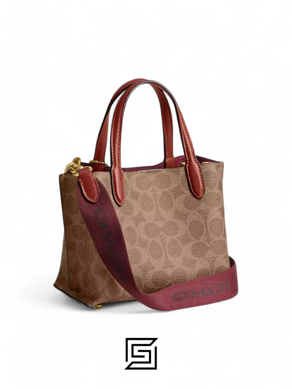 Coach leather WILLOW TOTE BAG 18 IN SIGNATURE CANVAS CW550