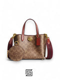 Coach leather WILLOW TOTE BAG 18 IN SIGNATURE CANVAS CW550