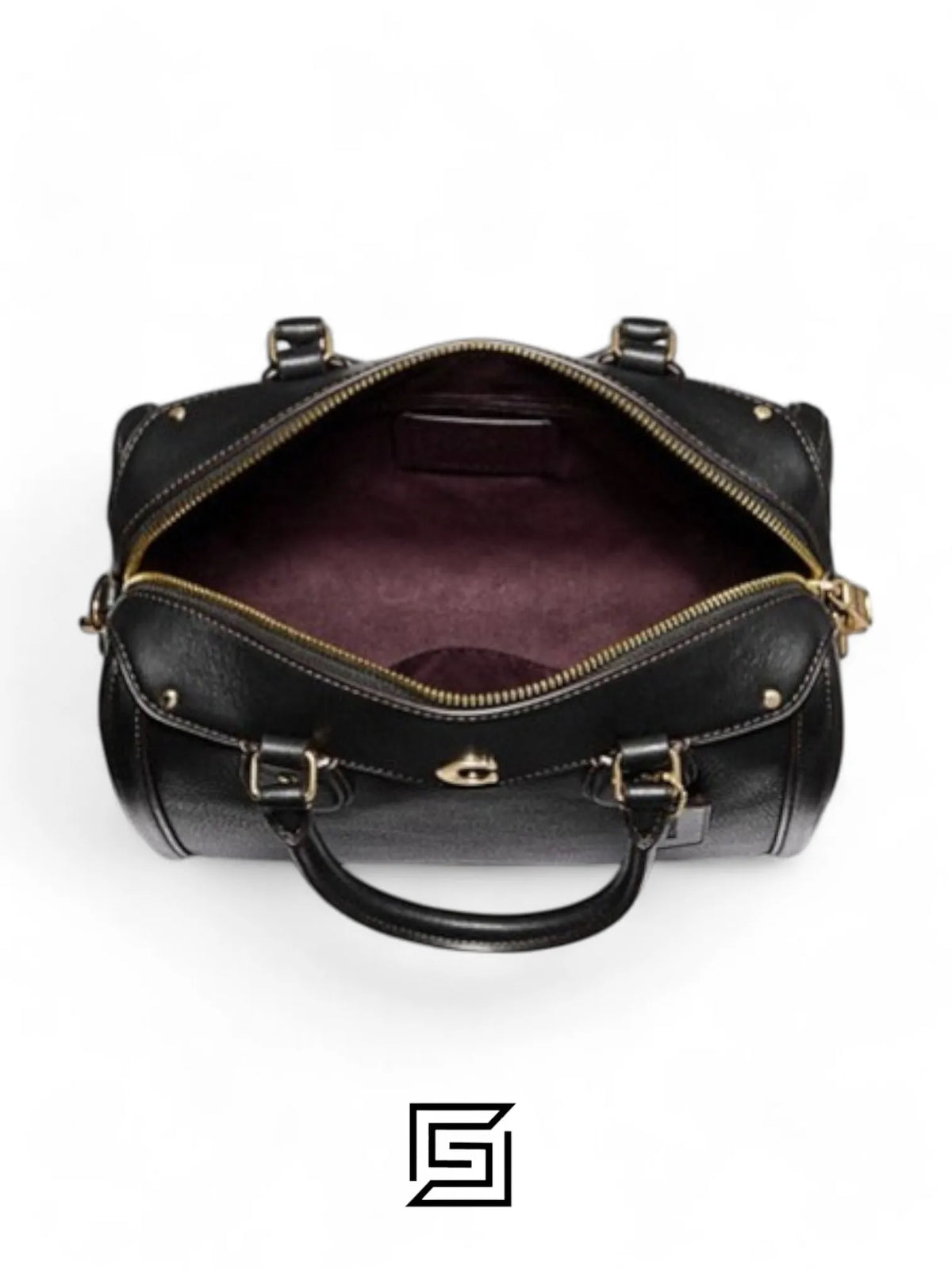 leather Coach F37862 Ivie Bennet Satchel Black