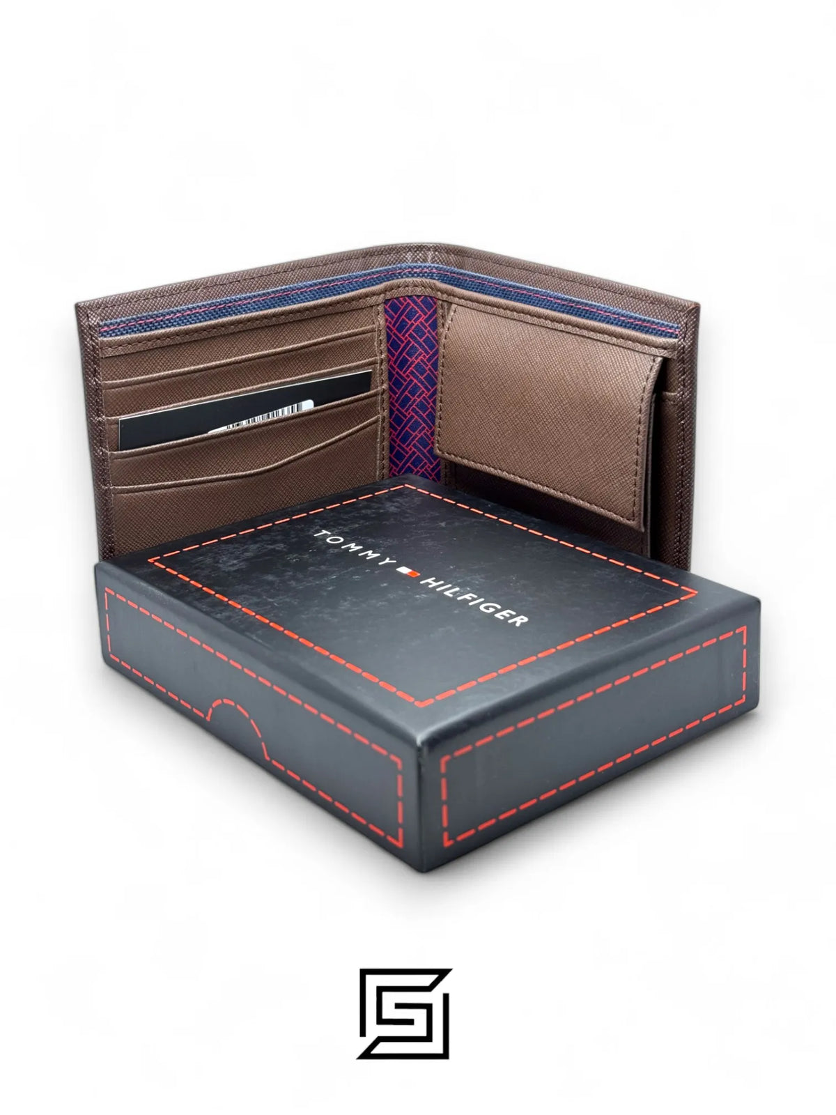 wallets TOMMY SINGLE WALLET W METAL HILFIGER RIGHT/BROWN