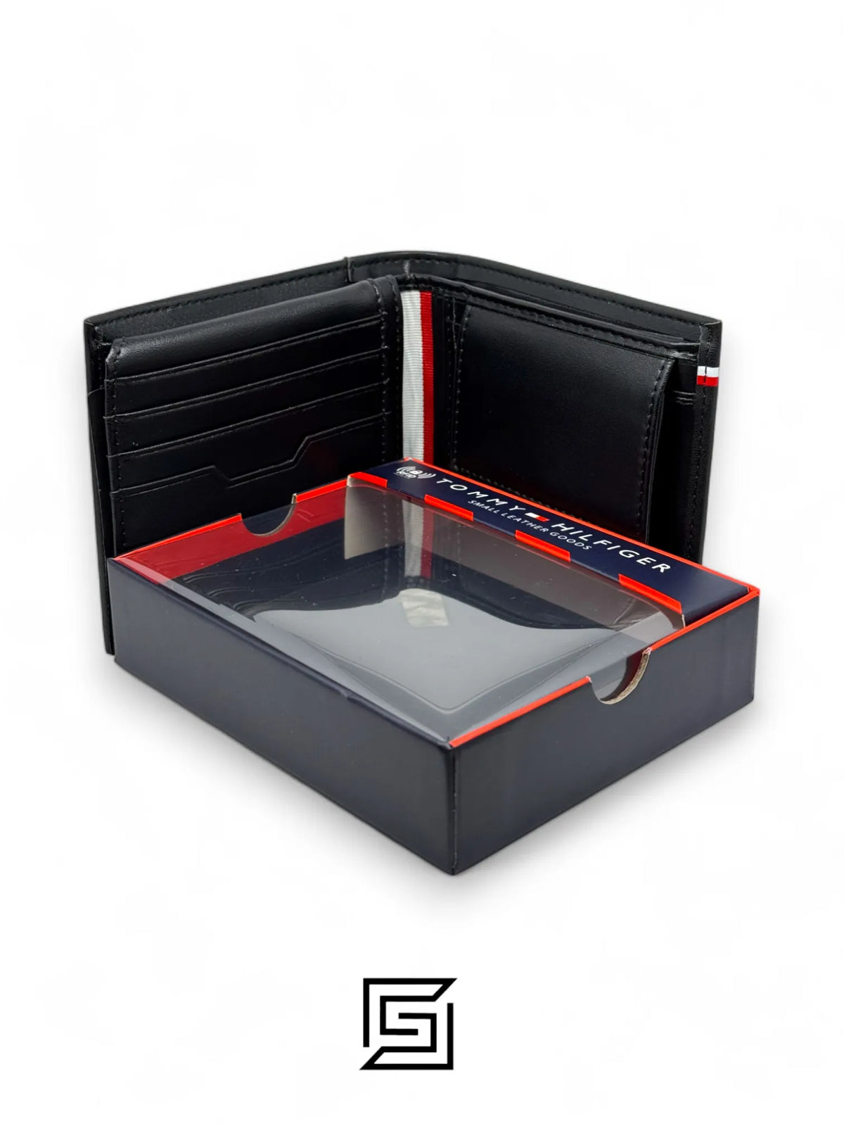 wallets TOMMY SINGLE WALLET W WITH TOMMY HILFIGER SILVER LOGO IN LEATHER/BLACK