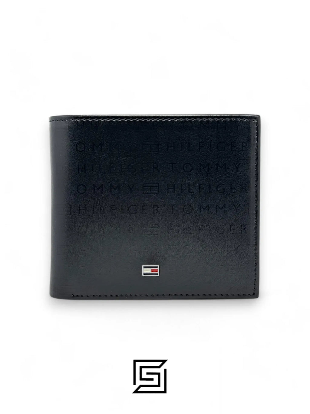 wallets TOMMY SINGLE WALLET W TH LOGO PRINT SOFT PATTERN METAL LOGO MIDDILE/BLACK