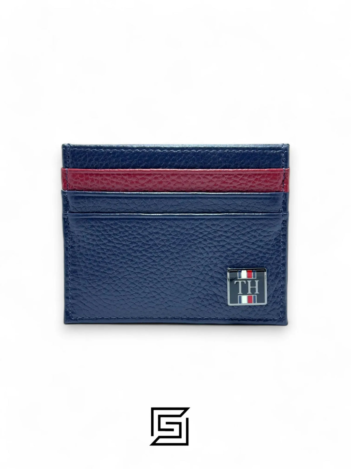 Tommy wallets PASSCASE 3 PCS HALF SOFT PATTERN ONE LINE/BLUE