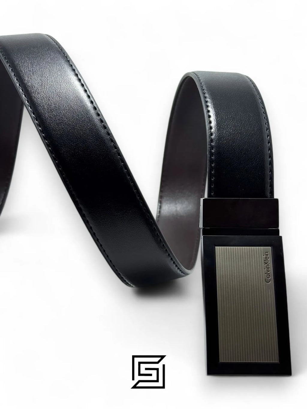 Calvin Klein leather CK SET BELT AND WALLET CK LOGO BIG BOX MODEL 2