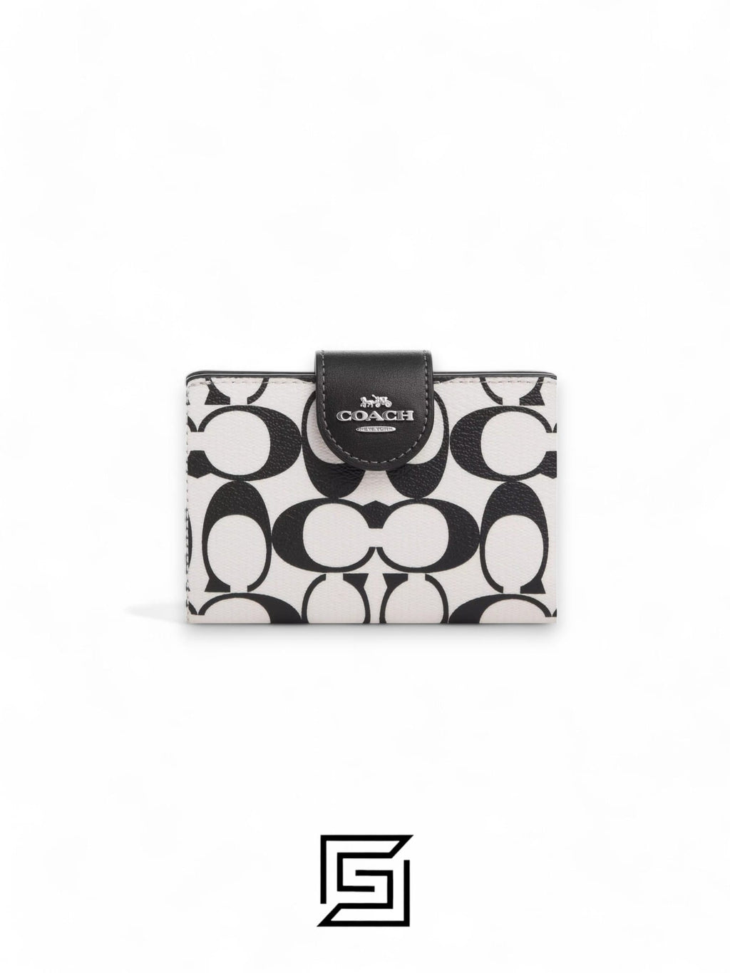 Medium Corner Zip Wallet In Signature Canvas Style No. CP420