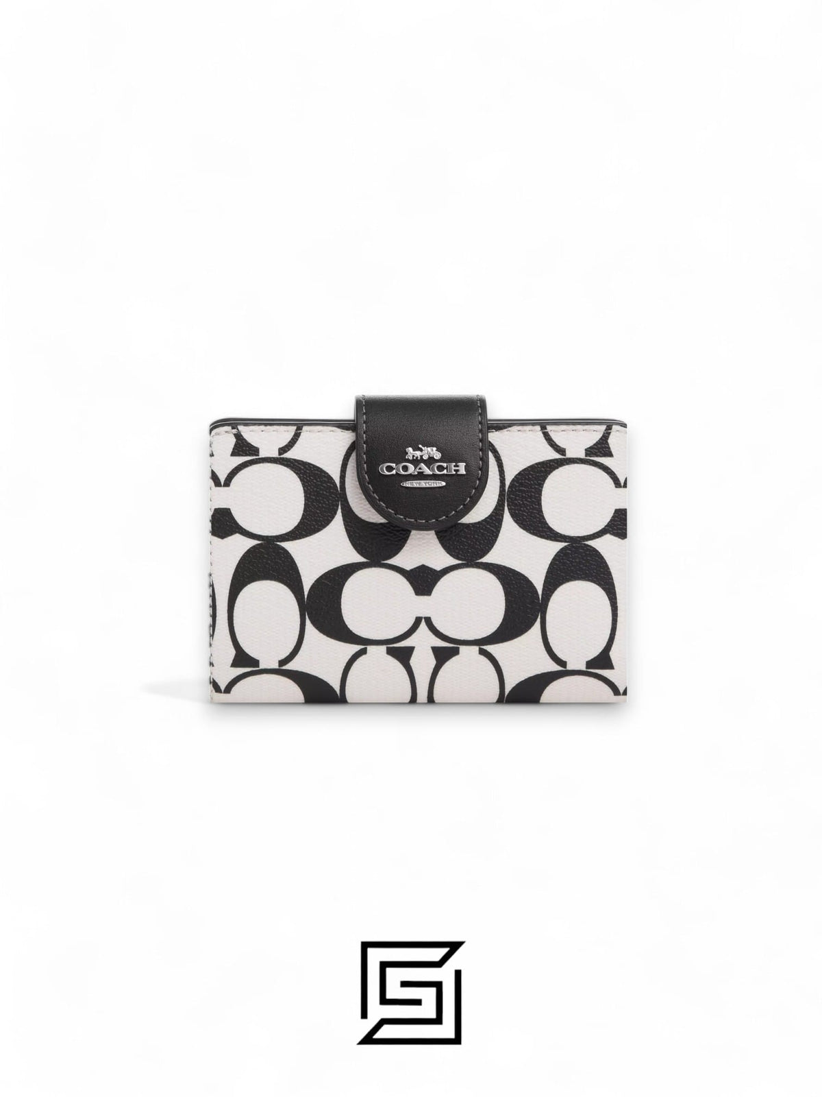 Medium Corner Zip Wallet In Signature Canvas Style No. CP420