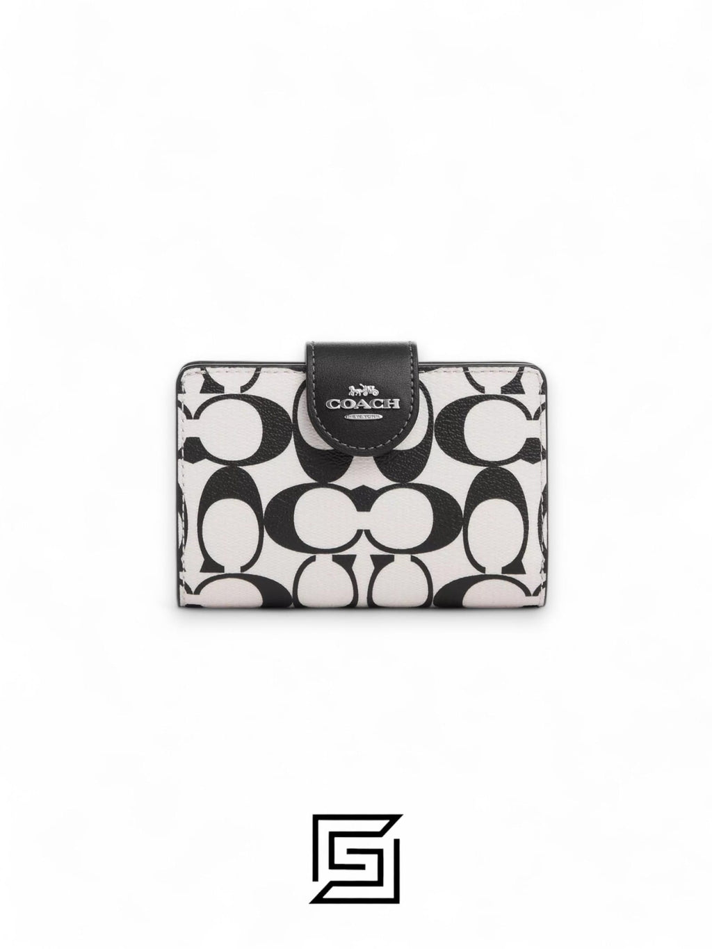 Medium Corner Zip Wallet In Signature Canvas Style No. CP420