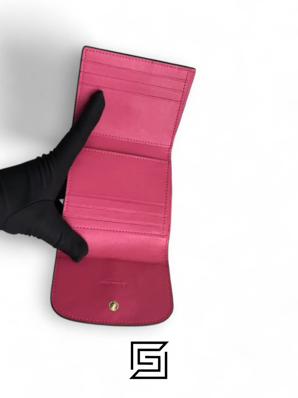 Small Wallet In Signature Canvas Style No. F87589 Dark Pink