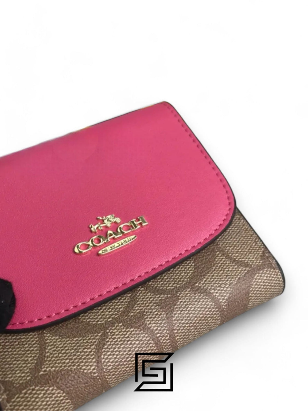 Small Wallet In Signature Canvas Style No. F87589 Dark Pink