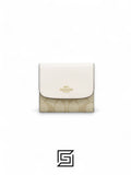 Small Wallet In Signature Canvas Style No. F87589 White