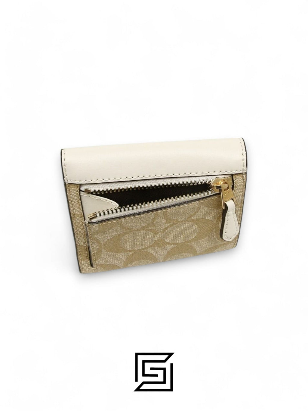 Small Wallet In Signature Canvas Style No. F87589 White