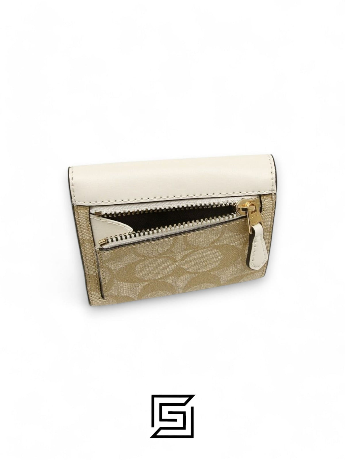Small Wallet In Signature Canvas Style No. F87589 White