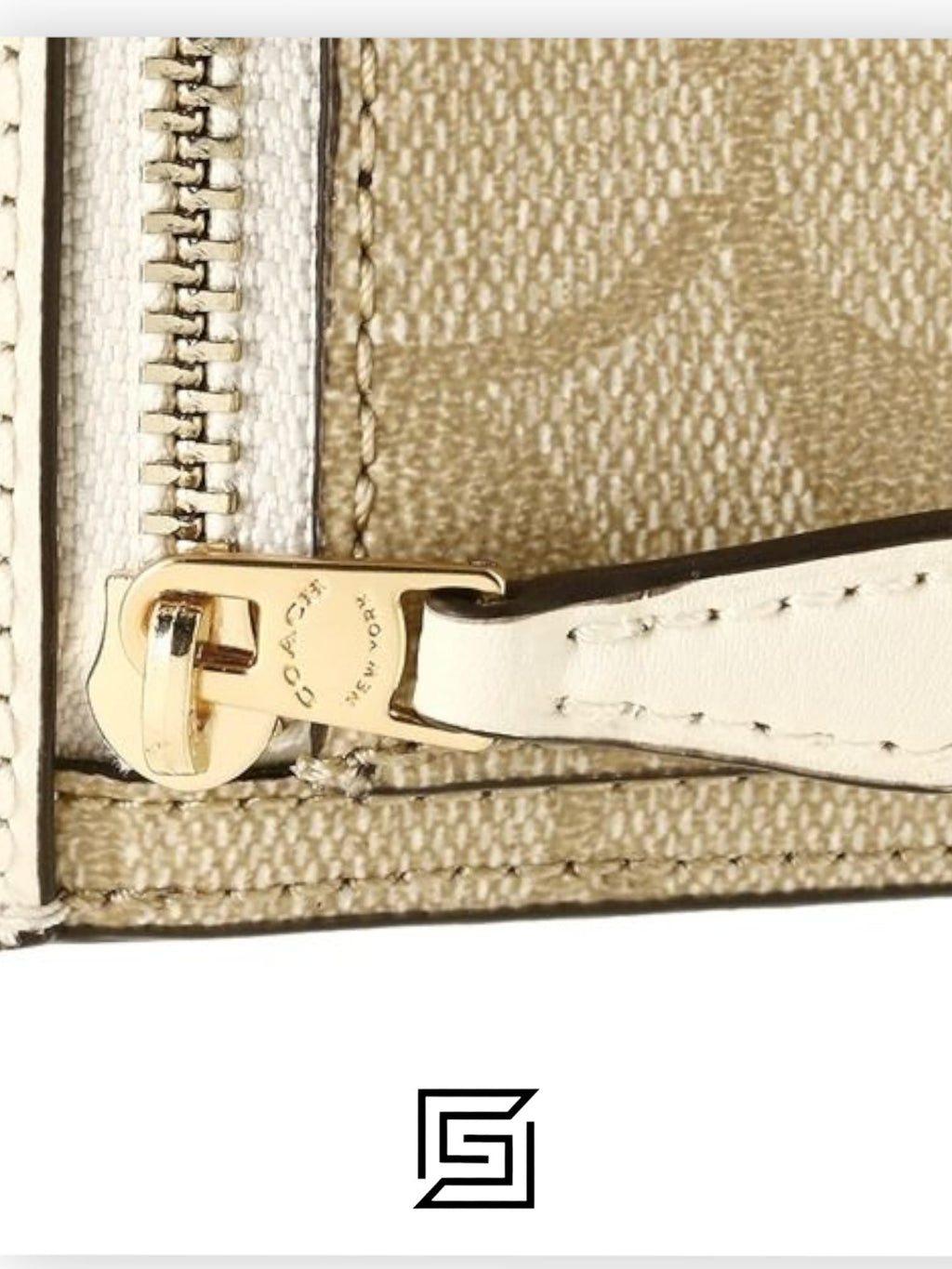Small Wallet In Signature Canvas Style No. F87589 White