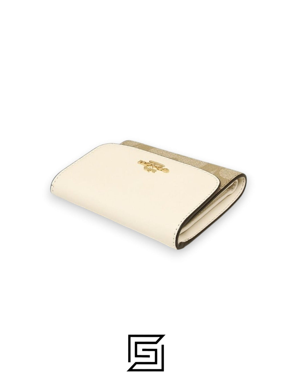Small Wallet In Signature Canvas Style No. F87589 White