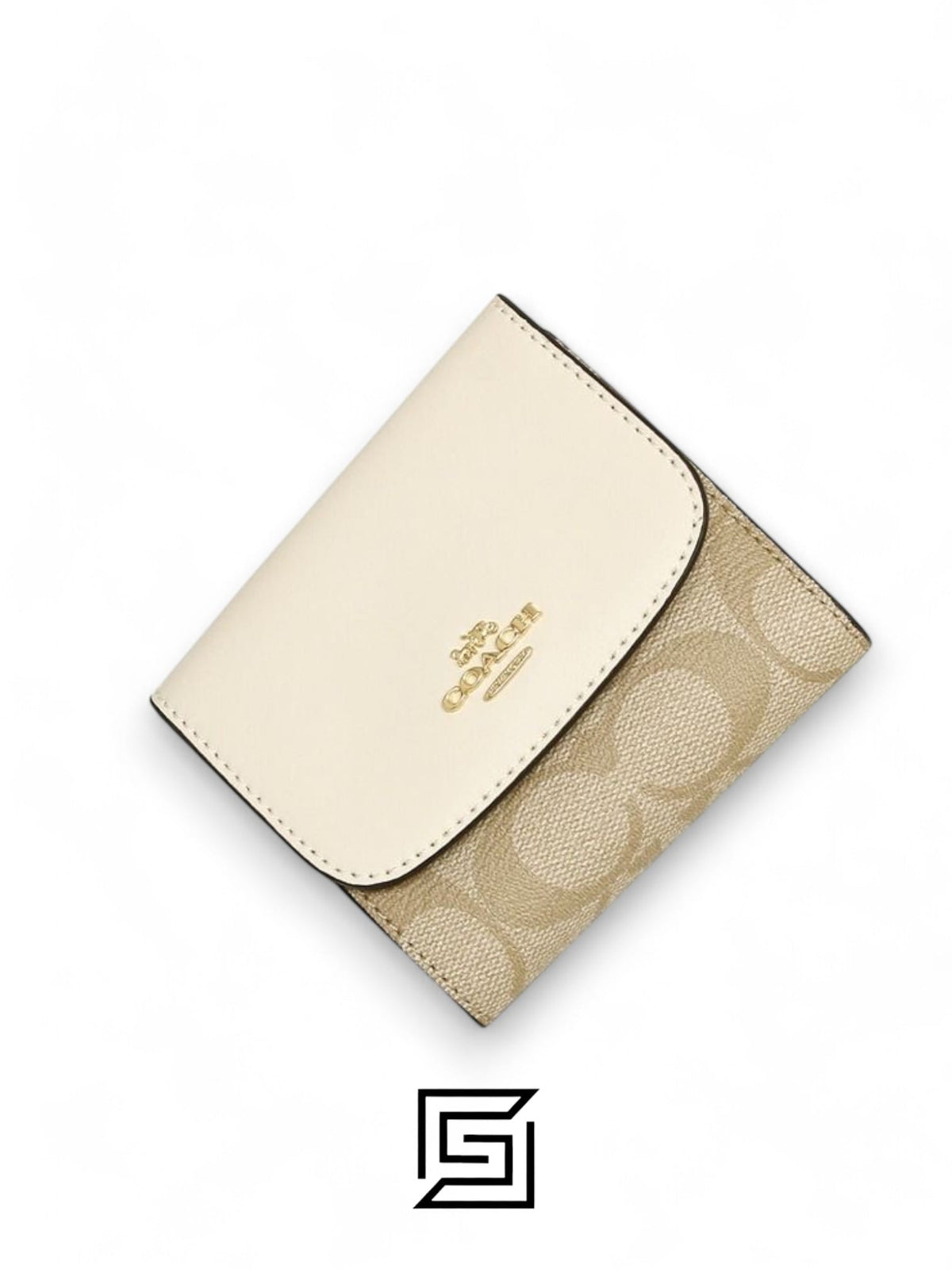 Small Wallet In Signature Canvas Style No. F87589 White