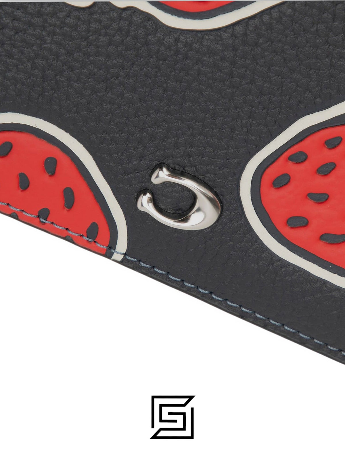 Coach Billfold With Strawberry Print CT908 Black