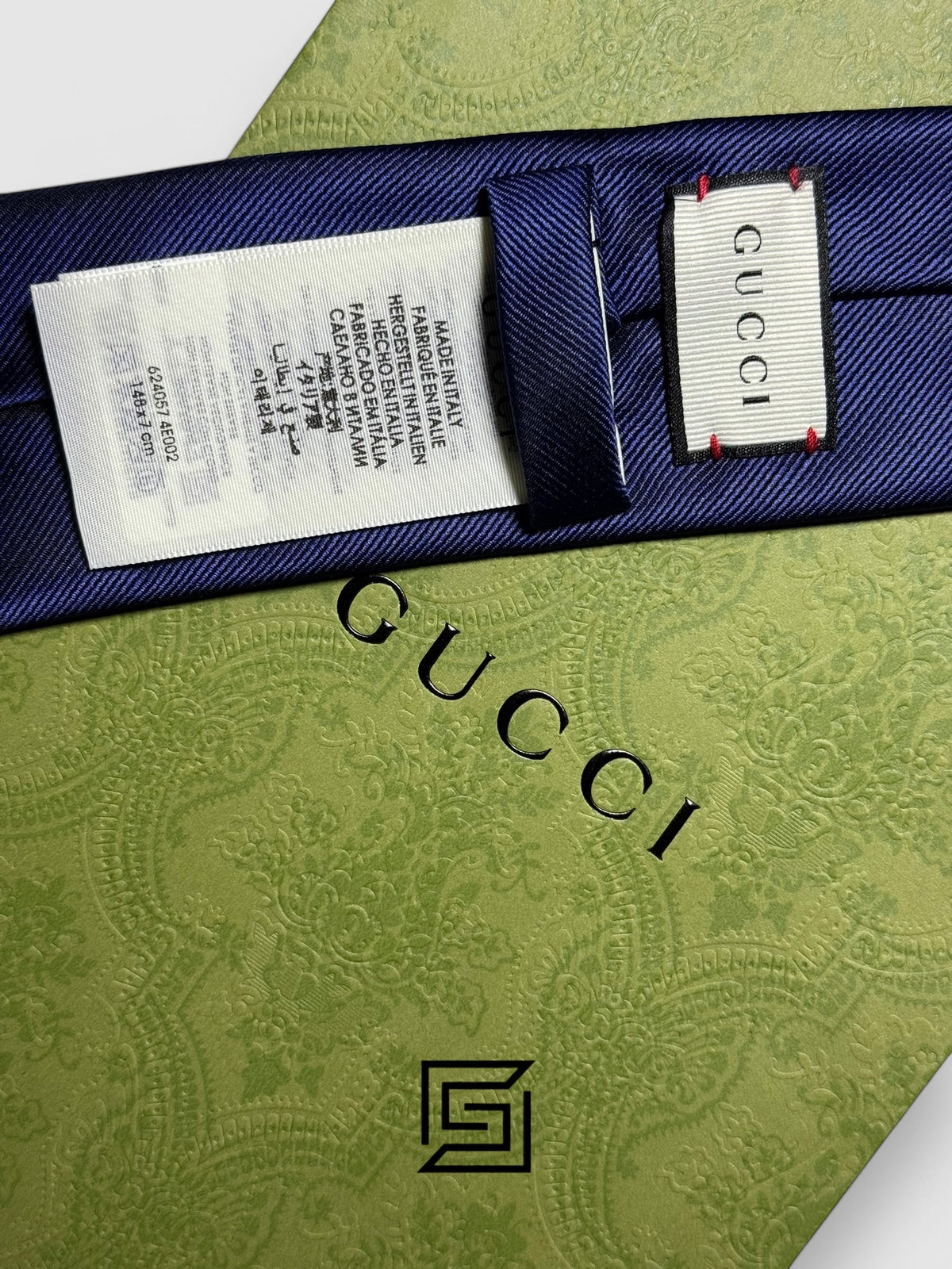 Gucci - Navy Blue Color With Red Snak