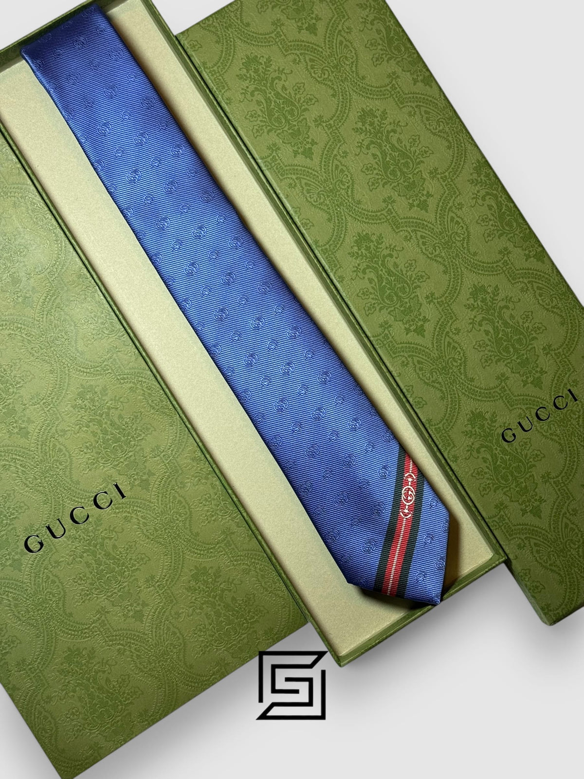 Gucci - Baby Blue Color Engraved G Pattern With Gucci Signature Line