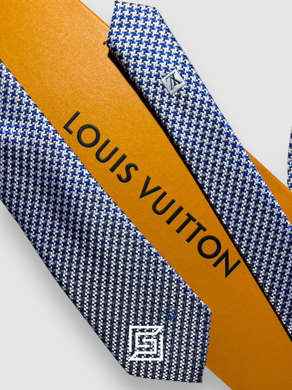 Louis Vuitton - Blue Engraved Pattern Italian Style