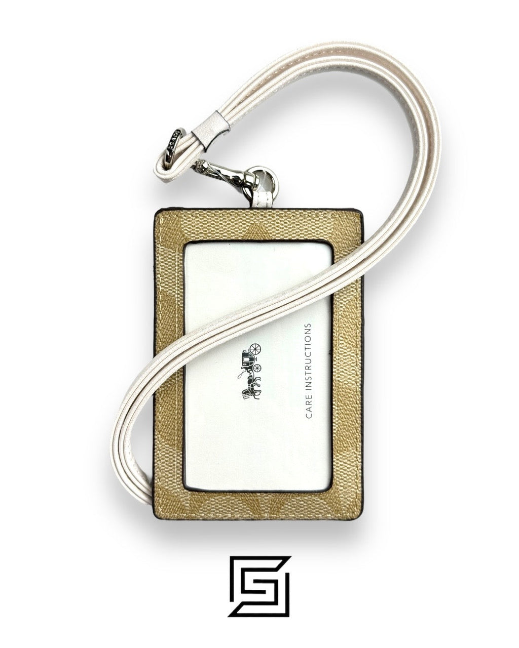 Id Lanyard In Signaure Canvas CZ285 Khaki x Yellow