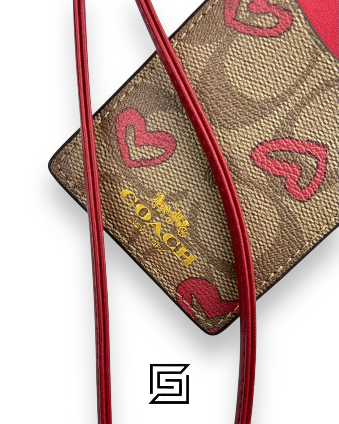 Id Lanyard In Signature Canvas With Cherry Print