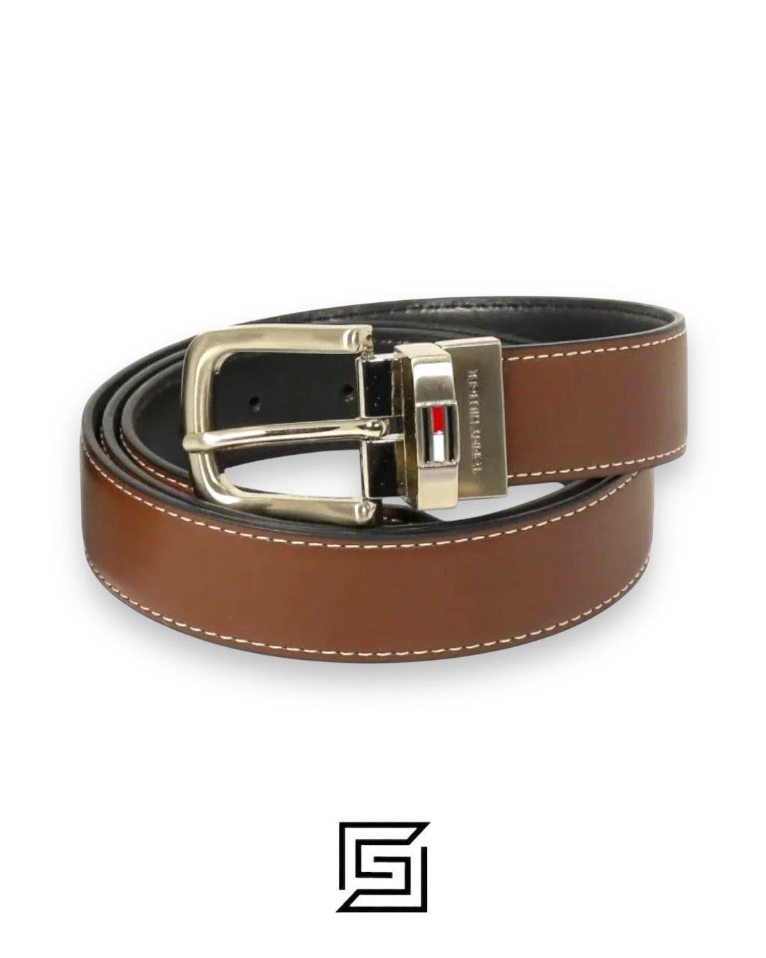 SET BELTS AND WALLET BROWN WALLET WITH LOGO ON RIGHT BROWN BELT