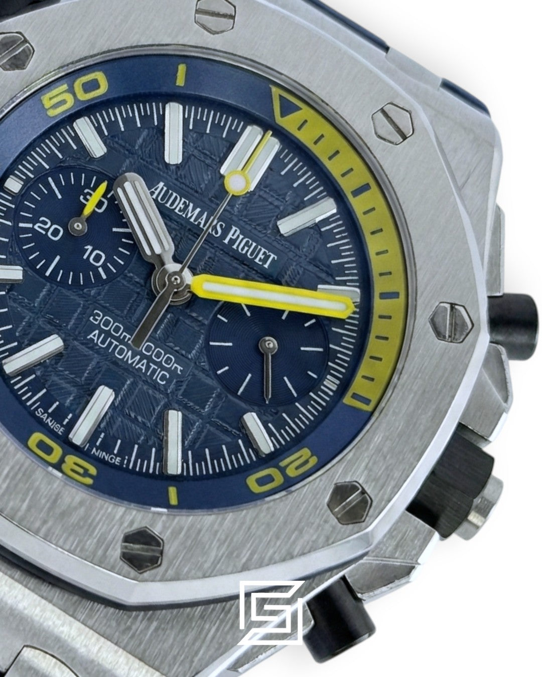 Royal Oak OffShore WF0851 Quartz 2 Counters Rubber Blue