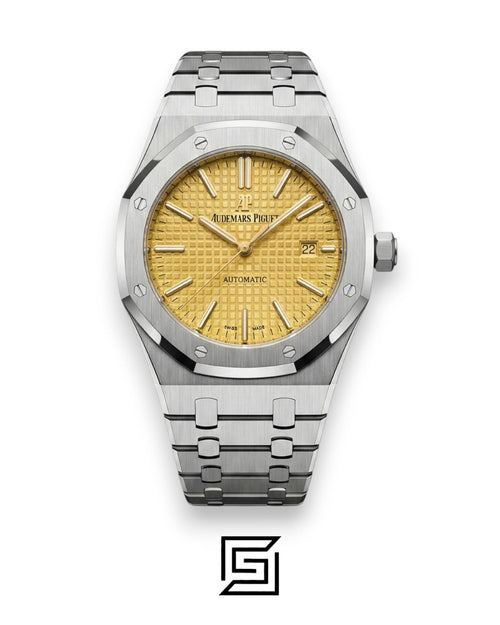 Royal Oak WF0851 Automatic Stainless Steel 316 with Pale Melon Yellow Flat Tapisserie Dial