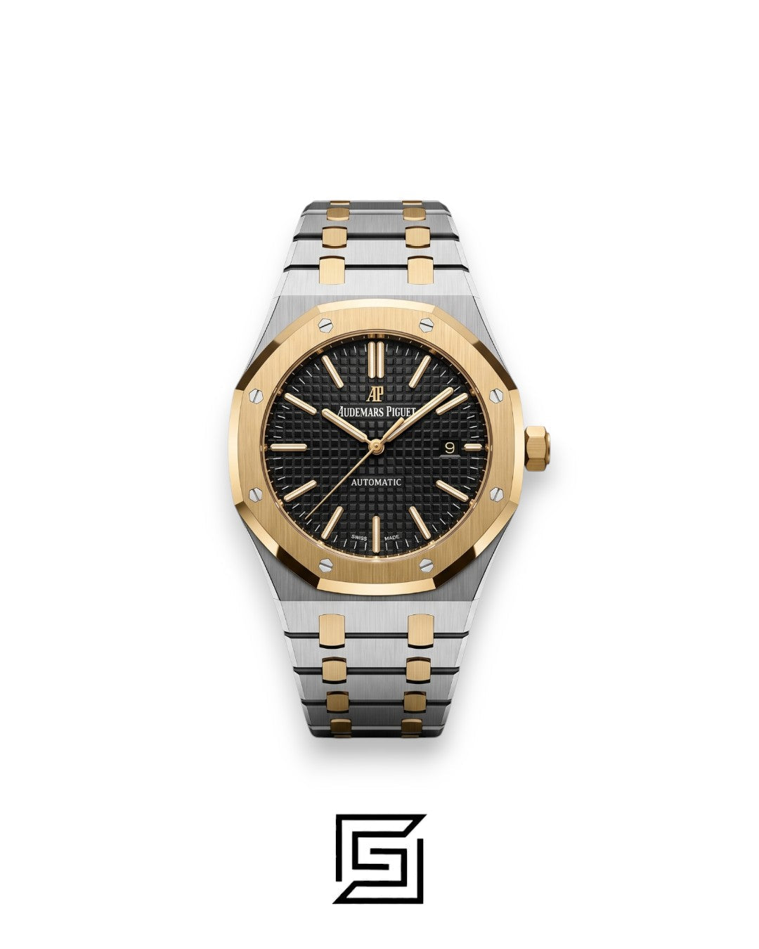 Royal Oak WF0851 Automatic Half Gold Stainless Steel 316 with Black Flat Tapisserie Dial