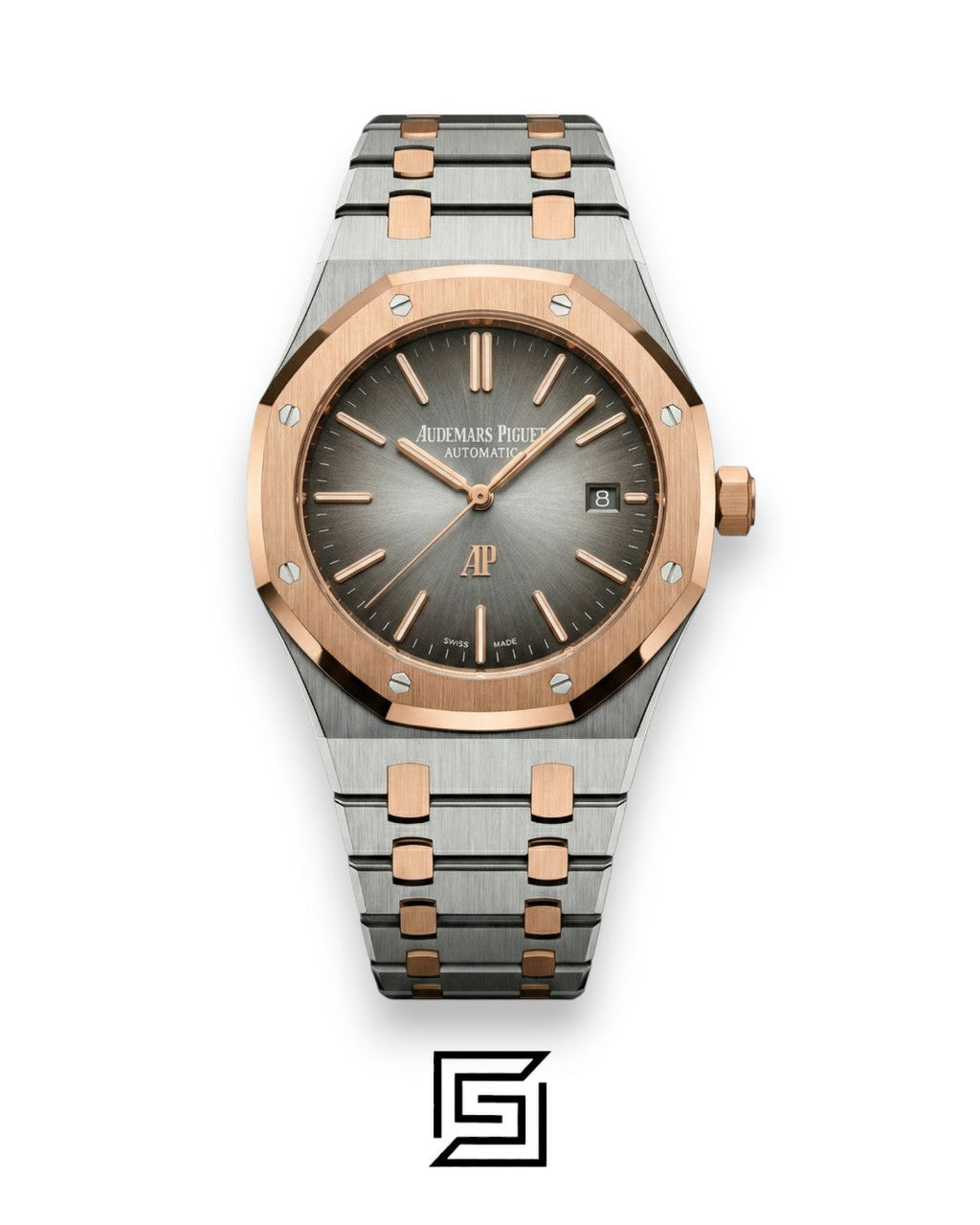 Audemars Piguet Royal Oak Automatic Flat Grey Sapphire Half Rose Gold – Two-Tone