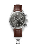 Tag Heuer Carrera Grey Dial Chronograph Brown Leather Men's Watch