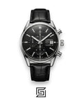 Tag Heuer Carrera Black Dial Chronograph Black Leather Men’s Watch