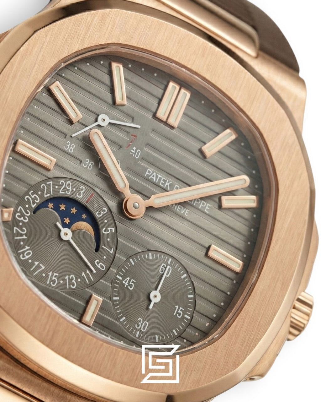 Patek Philippe Grand Complication – Rose Gold × Brown Strap – Grey Dial – Japanese Automatic