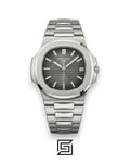Patek Philippe Nautilus – Textured Grey Dial - Silver Stainless Steel Bracelet - Japanese Automatic