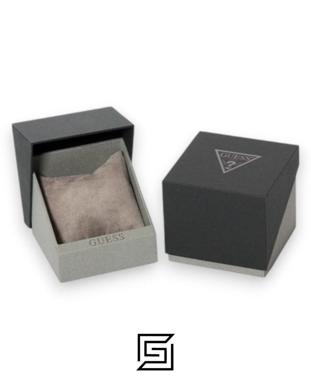 GUESS Ladies Gold Tone Analog Band BLUE Silicone Watch W1227L3