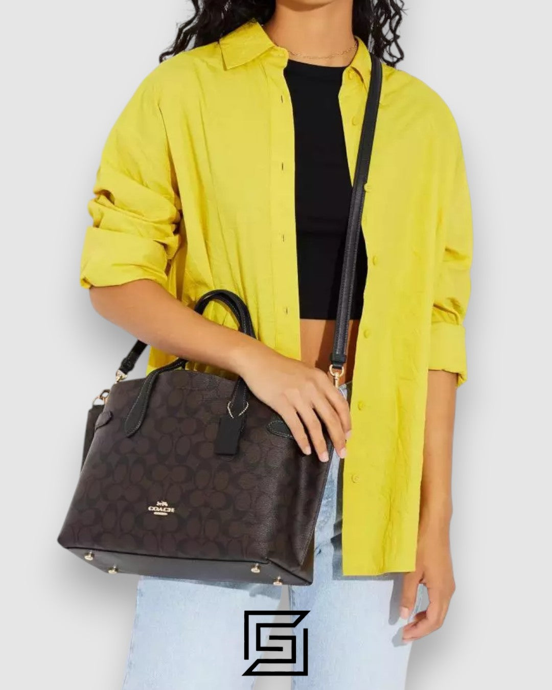 Coach Hanna Shoulder Bag In Signature Canvas Brown CH191