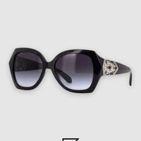 نظارة شمسية Bvlgari BV8182 للنساء - أسود-فضي