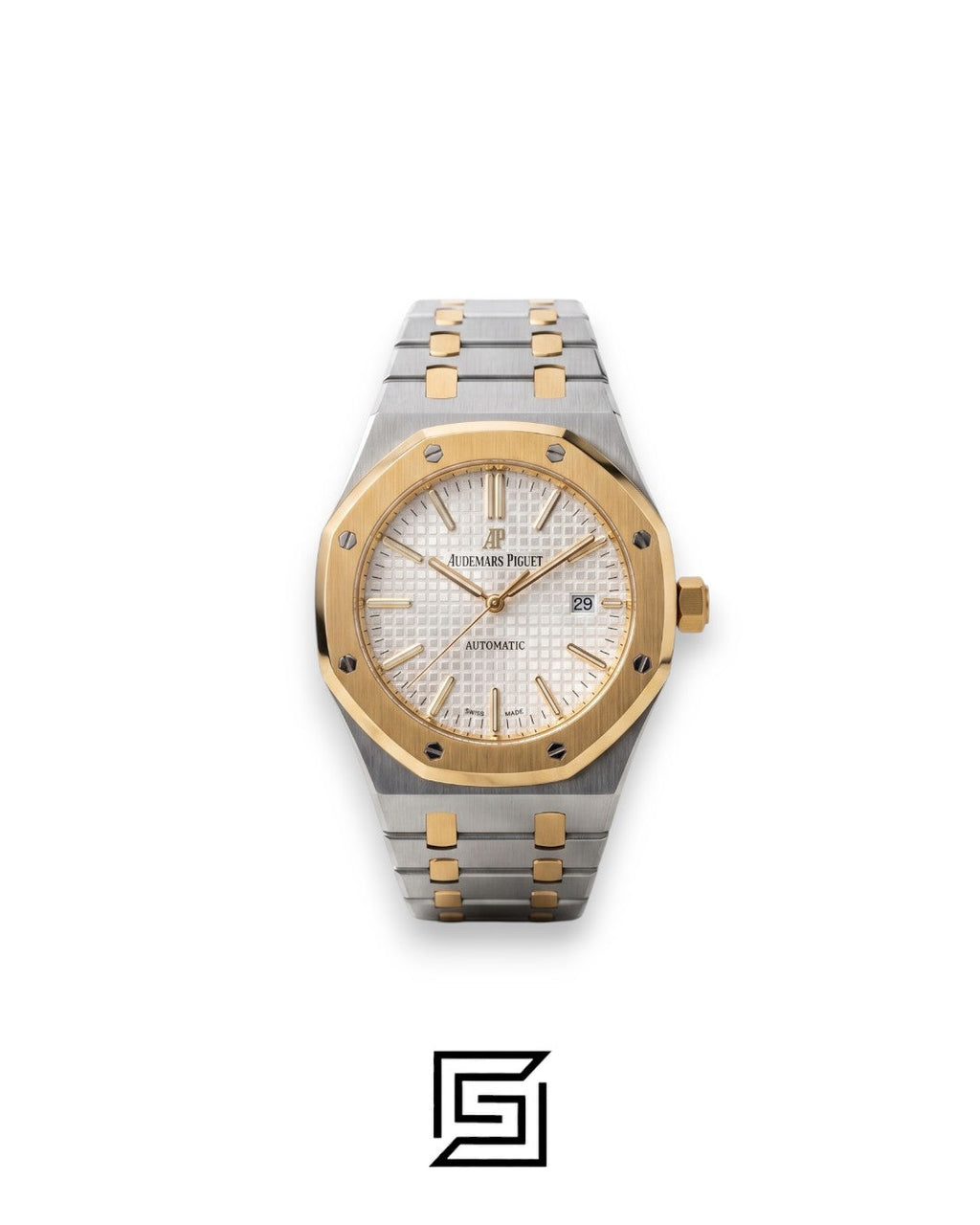 Royal Oak WF0851 Automatic Half Gold Stainless Steel 316 with Silver Flat Tapisserie Dial