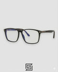 Tom Ford FT5959 Black Frame Brown Arm Silver Logo