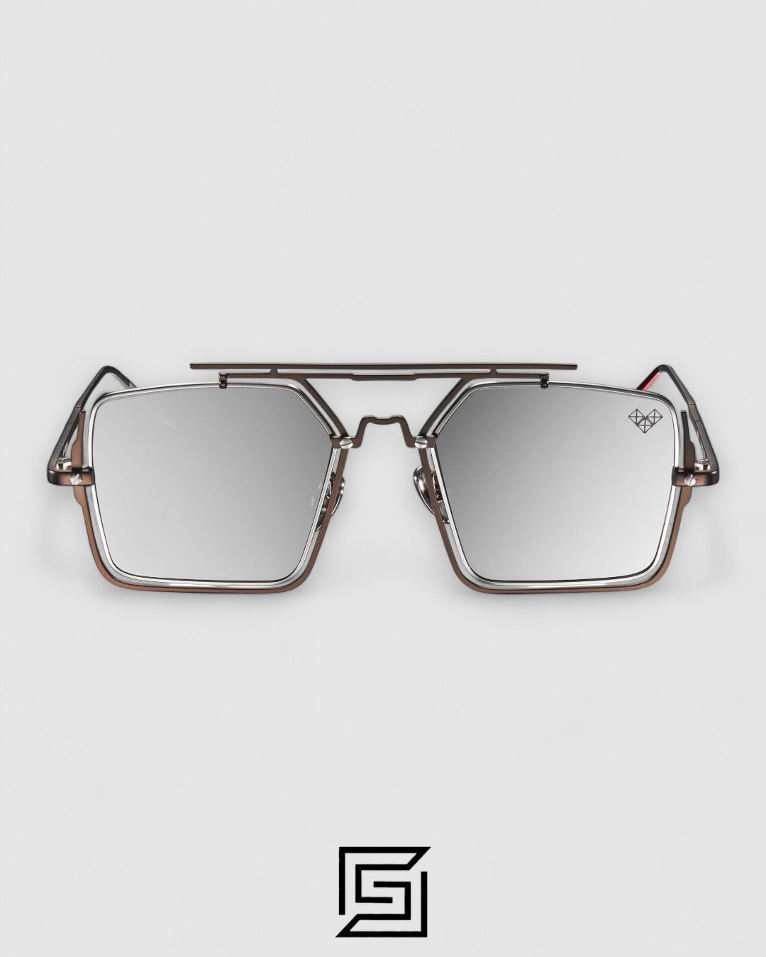 Vysen The Marcus - MA3 Dark Gunmetal Matte & Shiny Silver Frame Silver Mirror Lenses
