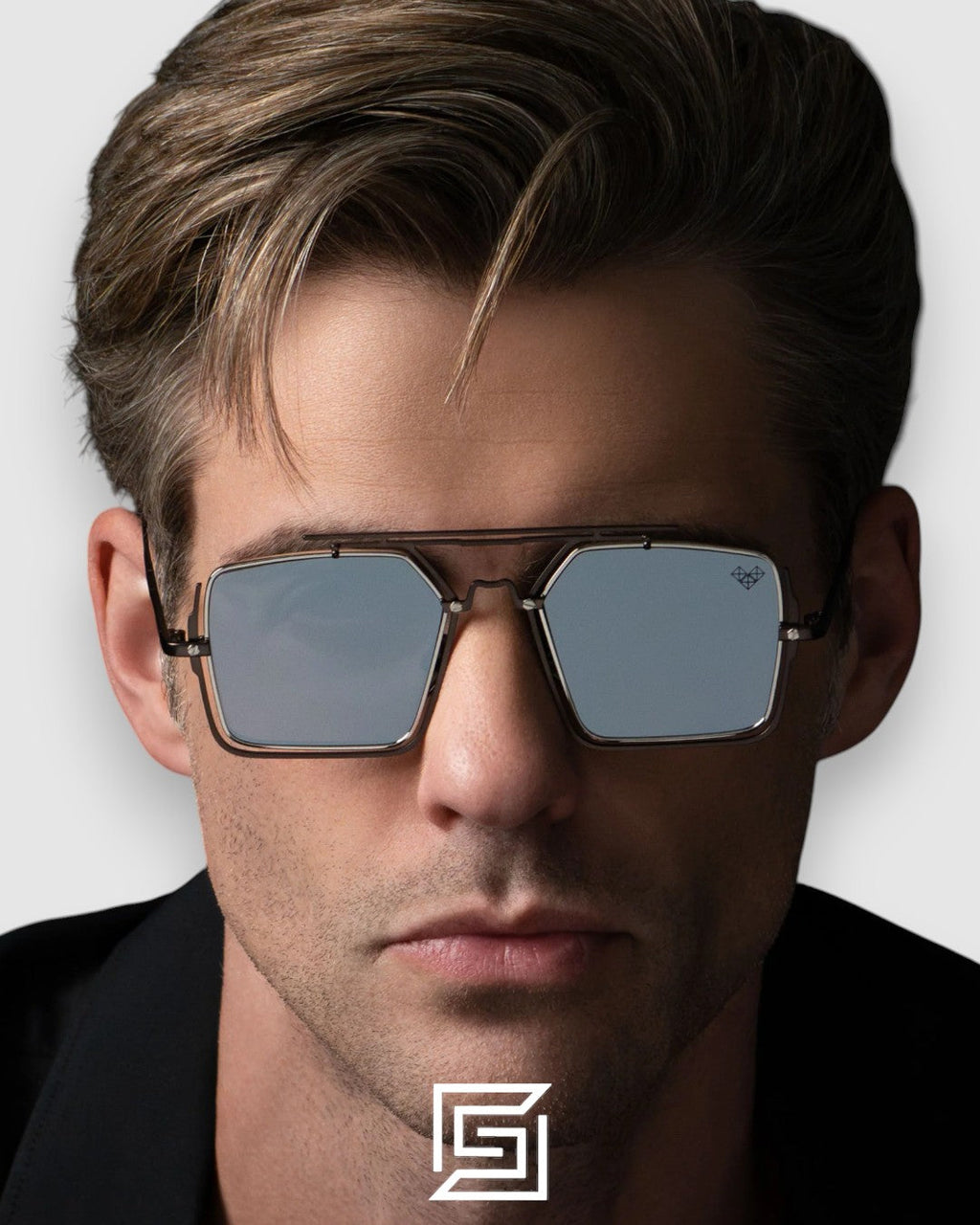 Vysen The Marcus - MA3 Dark Gunmetal Matte & Shiny Silver Frame Silver Mirror Lenses